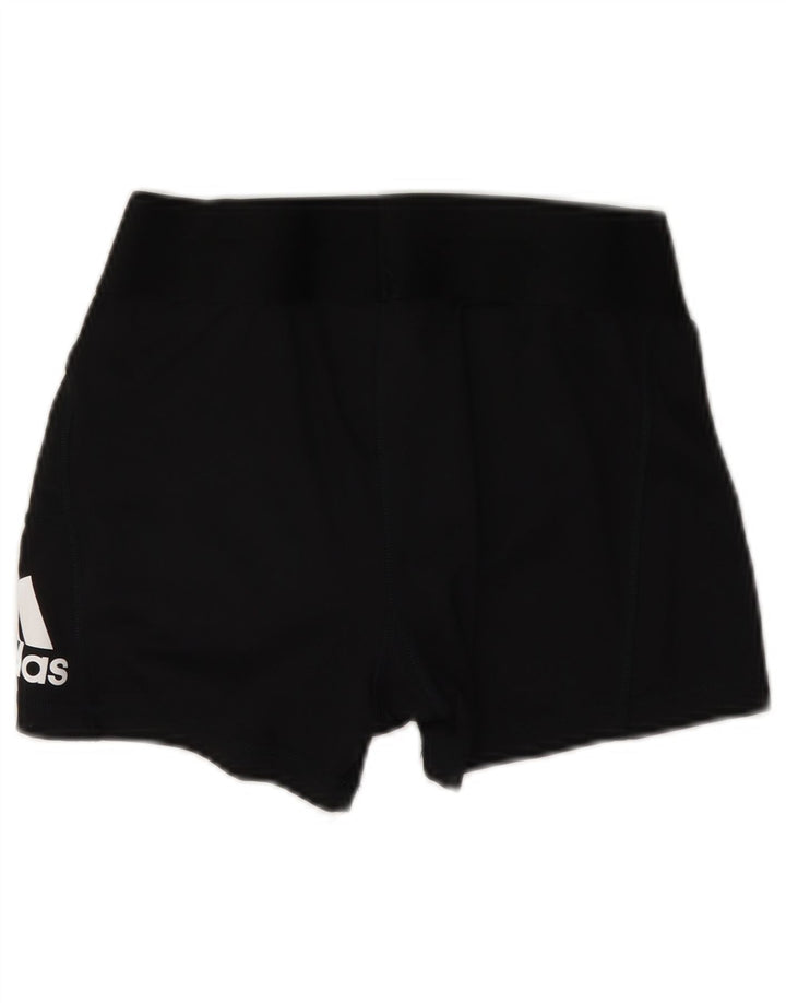 Adidas Short de sport graphique pour femme UK 12 Polyester noir moyen