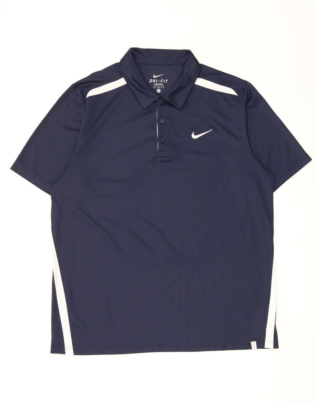 Nike Polo Dri Fit pour homme en polyester color block Bleu marine Taille L