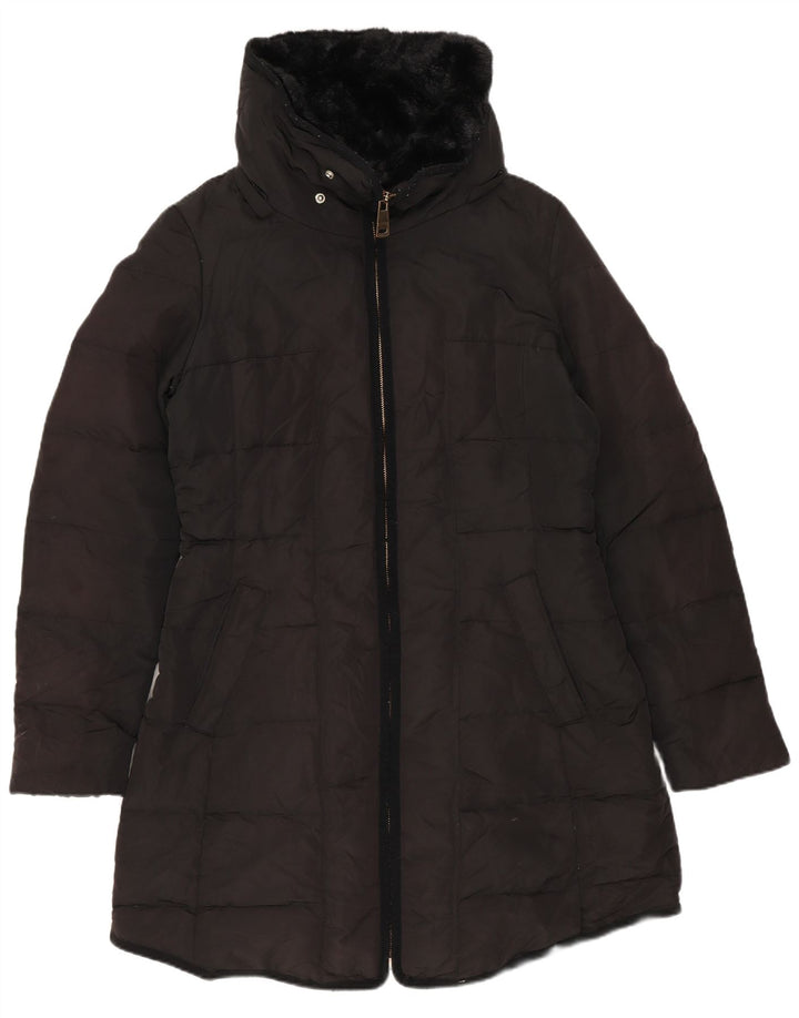 Zara Manteau rembourré pour femme UK 14 Medium Noir
