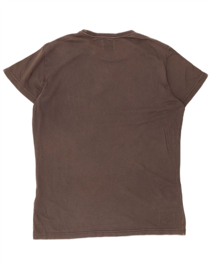 Diesel T-Shirt Graphique Homme Grand Gris Coton