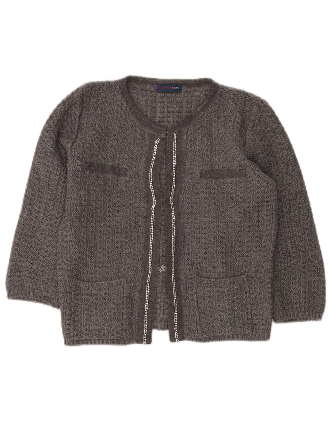 Trussardi Jeans Cardigan court à manches 3/4 pour femme Gris moyen UK 12