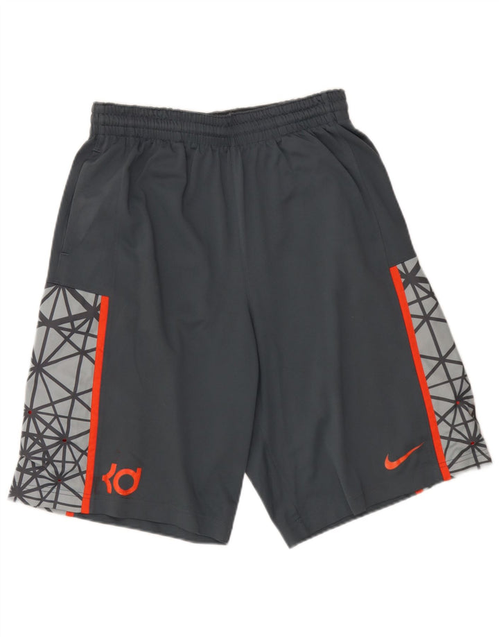 Nike Short de sport Dri Fit Graphic pour homme en polyester gris moyen géométrique
