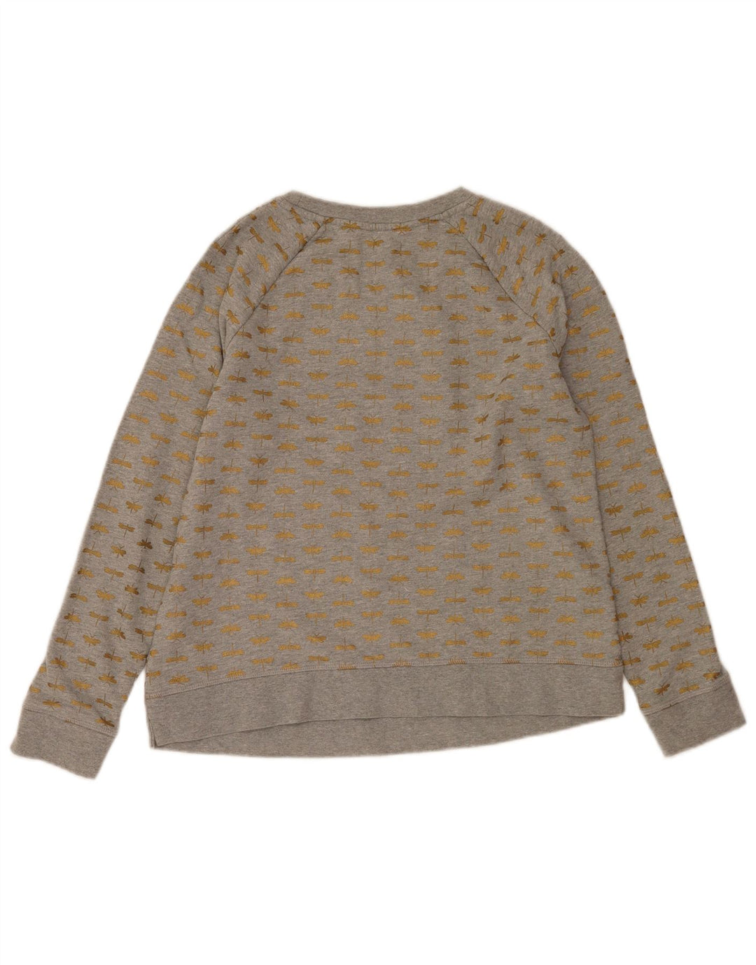 Boden Womens Abstract Pattern Sweatshirt Jumper UK 44 Gris Moyen Coton