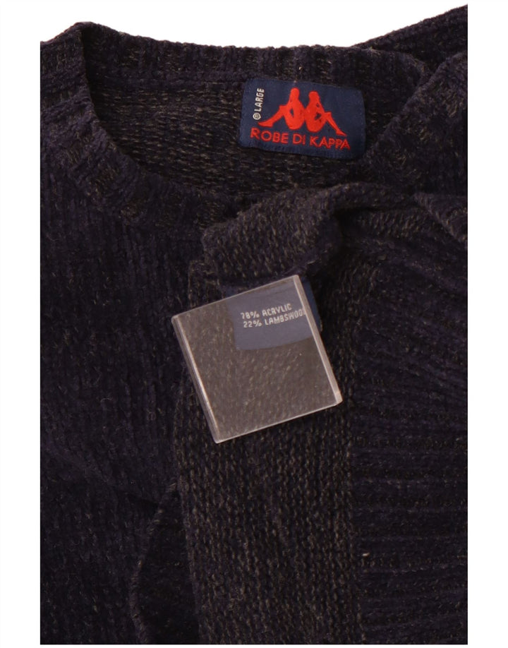 KAPPA Pull col rond pour homme en acrylique bleu marine Taille L