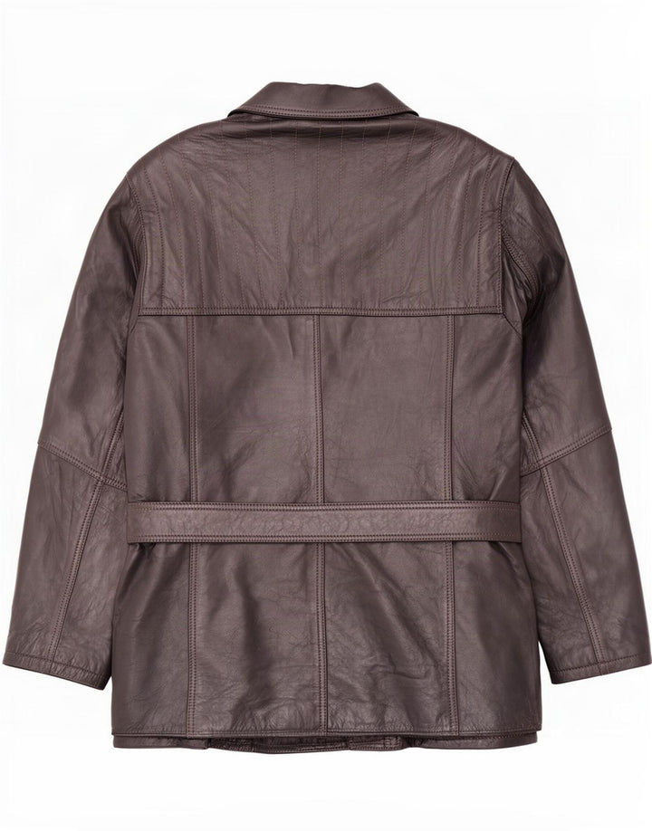 veste en cuir homme vintage IT 50 Grand Marron