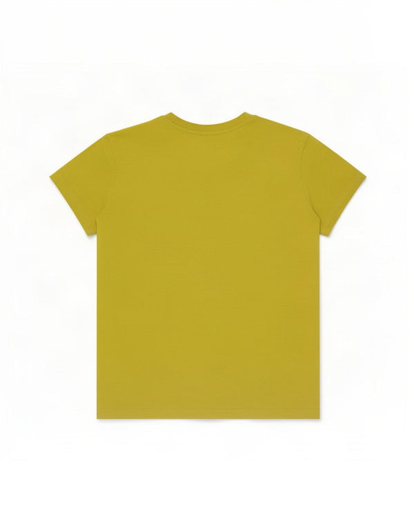 Adidas T-shirt graphique pour femme UK 12/14 en coton jaune moyen