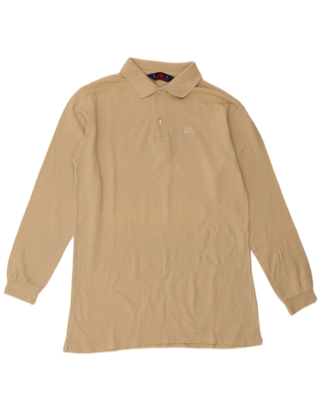 Kappa Polo à Manches Longues Homme Beige Moyen Coton