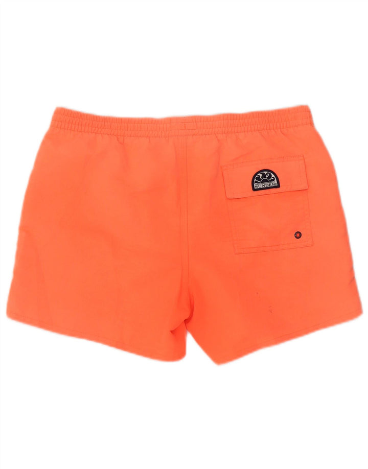 Sundek Short de bain graphique pour homme en polyester orange moyen