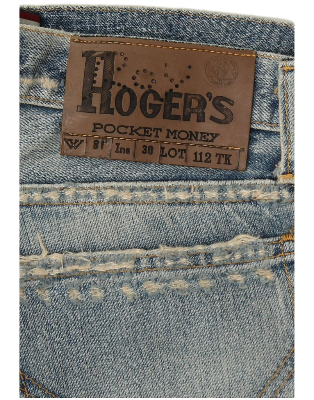 ROY ROGERS Jean droit vieilli pour homme W31 L36 bleu coton