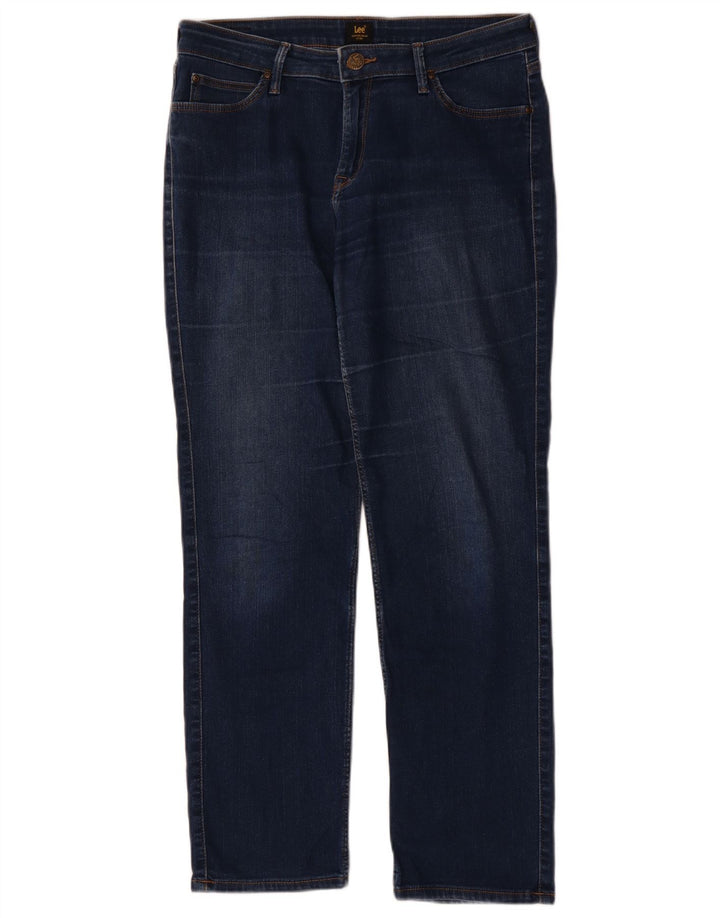 Lee Jean Droit Marion Femme W31 L28 Bleu Coton