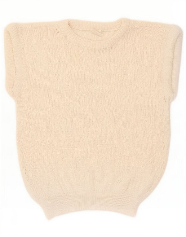 Creazioni Débardeur pour femme UK 14 Medium Off White Cotton