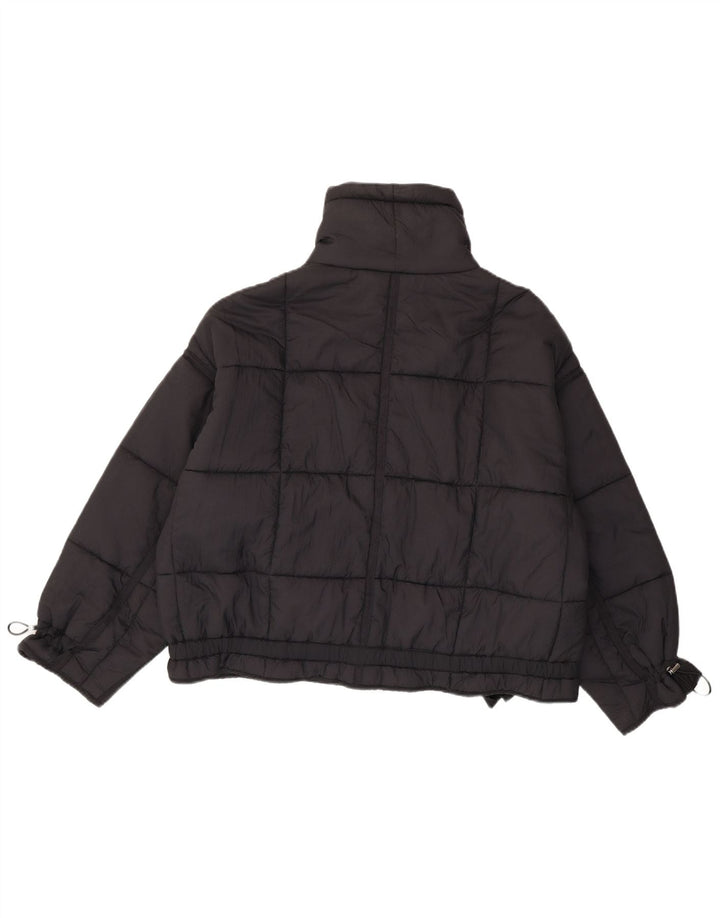Zara Veste matelassée surdimensionnée pour femme UK 14 Medium Noir Polyamide