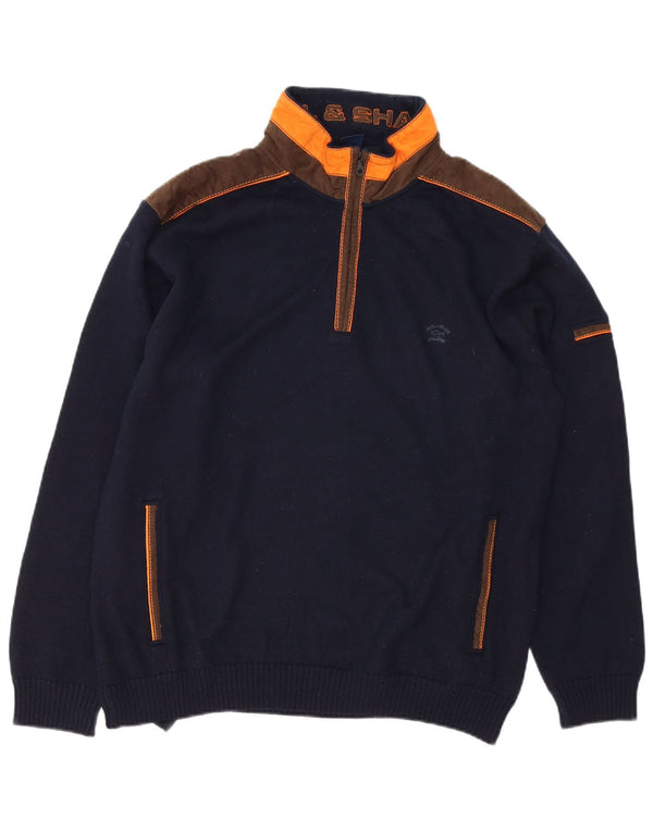 Paul & Shark Pull Yachting à col zippé pour homme 2XL Bleu marine