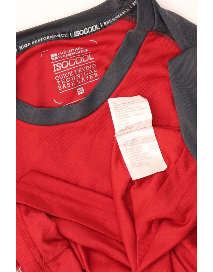 Mountain Warehouse Haut IsoCool Manches Longues Homme Rouge Moyen Colourblock