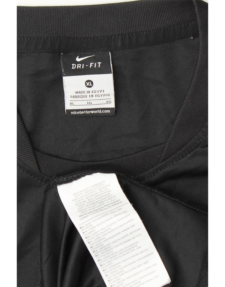 Nike Haut Dri Fit à manches longues pour homme XL Noir Polyester