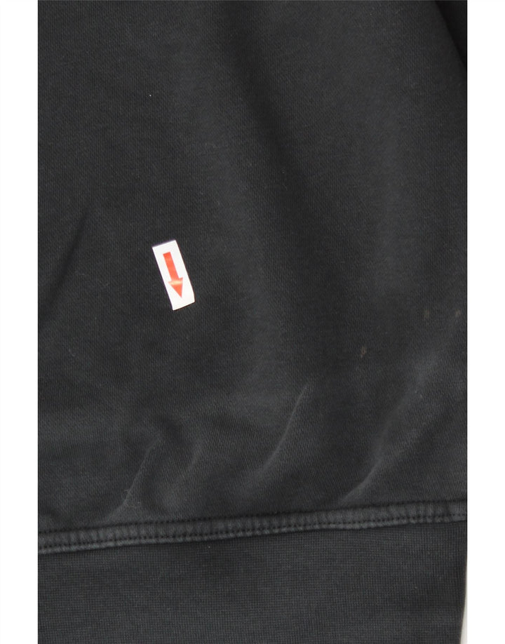 Nike Pull à capuche graphique pour femme UK 14 en coton noir moyen