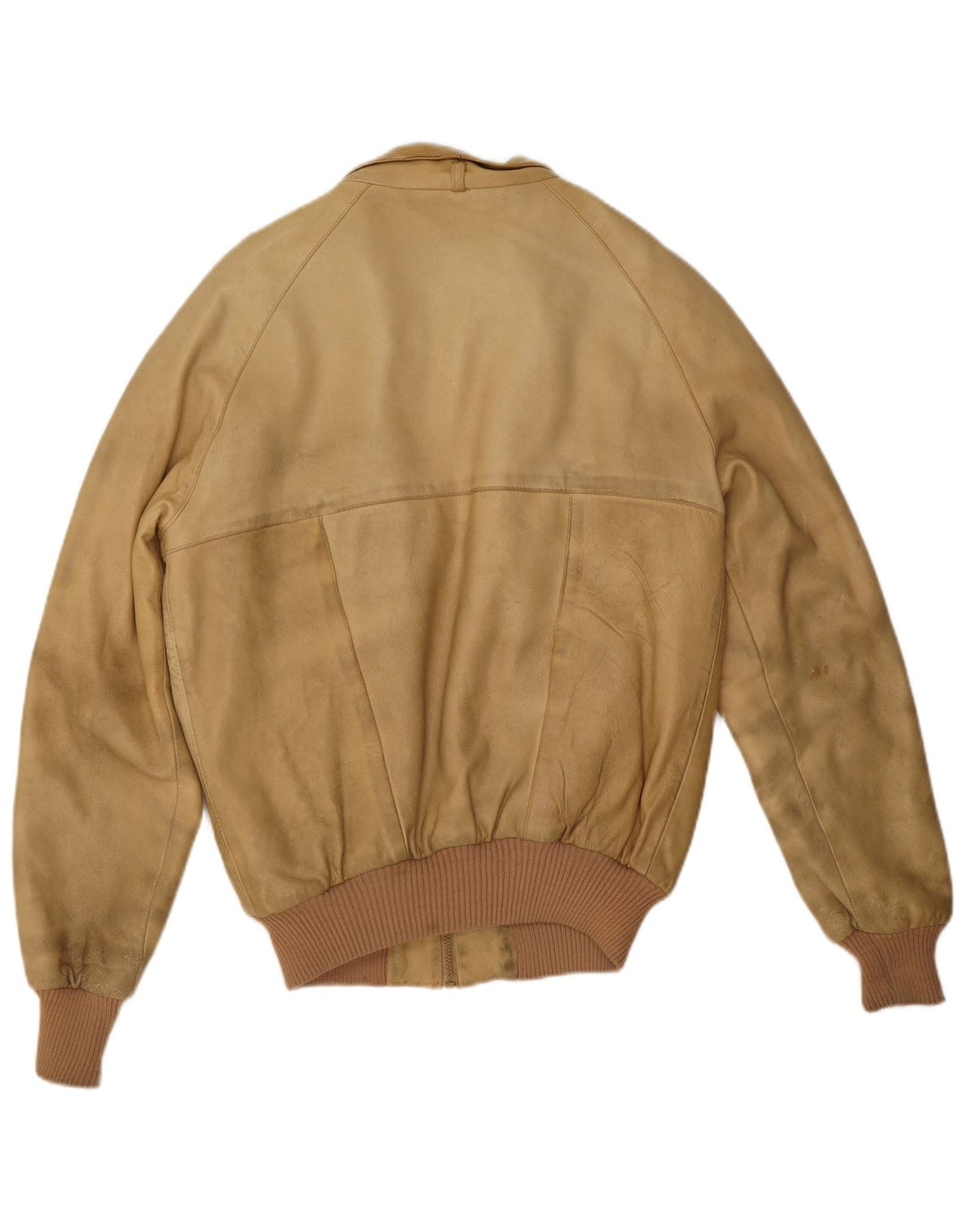 Veste en cuir Sherpa homme vintage IT 52 XL Cuir Beige