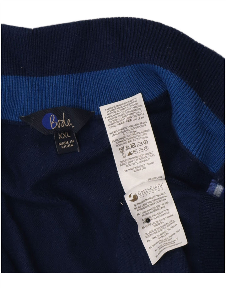 Boden Femme Cardigan Pull FR 21 2XL Bleu Marine Laine