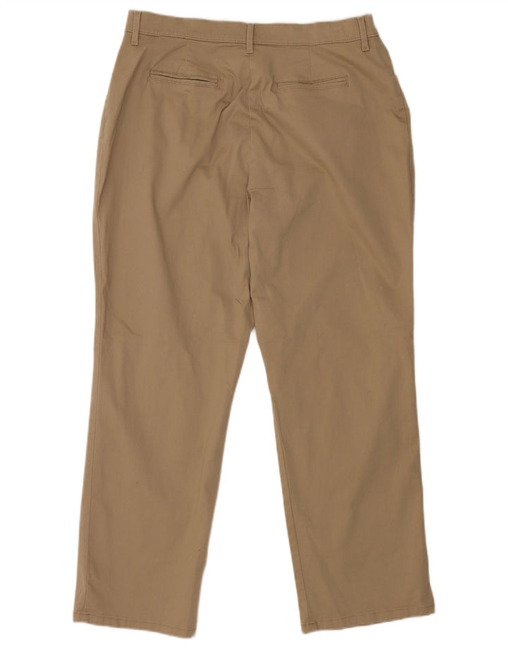 LEE Pantalon droit décontracté pour femme US 14 XL W34 L28 Marron Coton