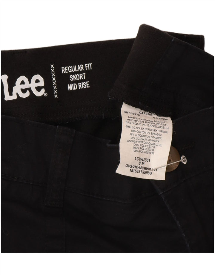 Lee Jupe-short coupe régulière pour femme US 8 en coton noir moyen