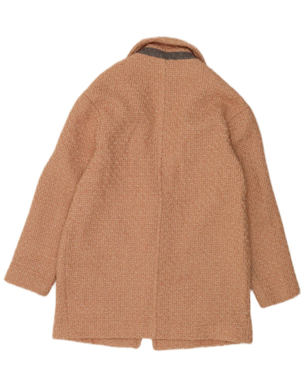 Abercrombie & Fitch Pardessus 2 boutons pour femme UK 14 Laine mouchetée rose moyen