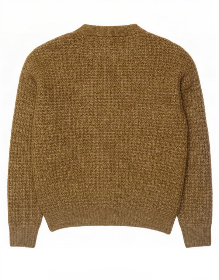 Zara Pull à col rond pour homme en polyester moucheté kaki grand