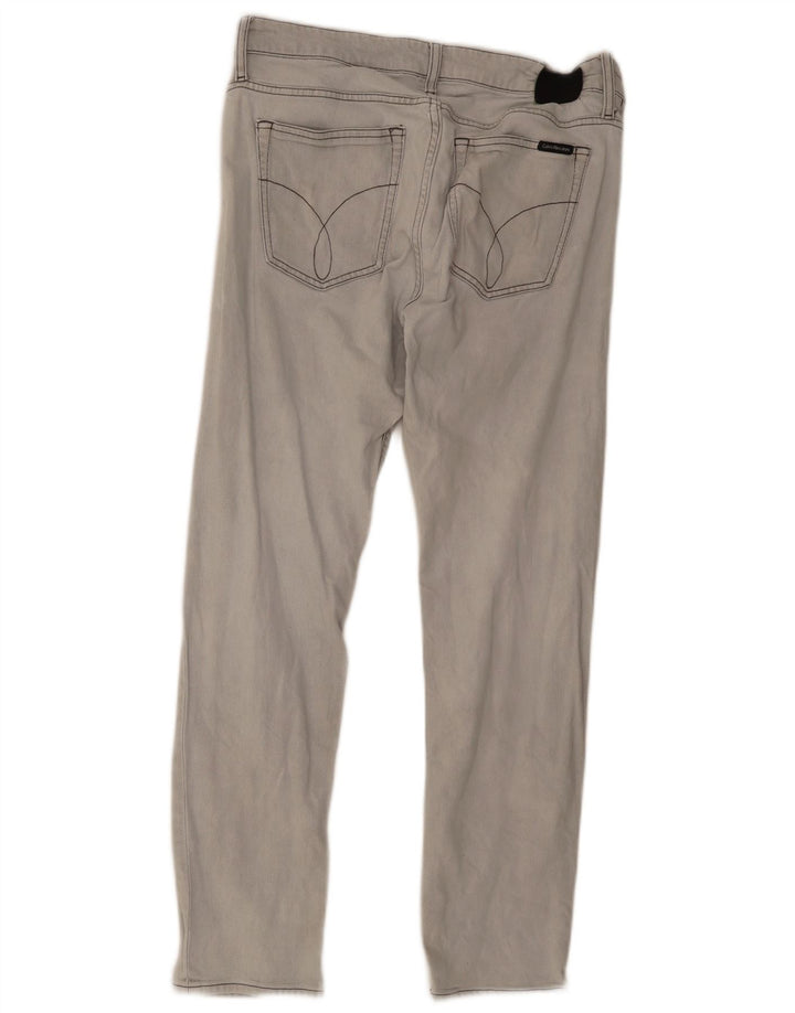 Calvin Klein Jean Slim Homme W36 L32 Gris Coton