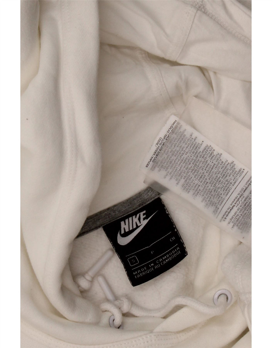 Nike Pull à capuche pour homme Petit coton blanc