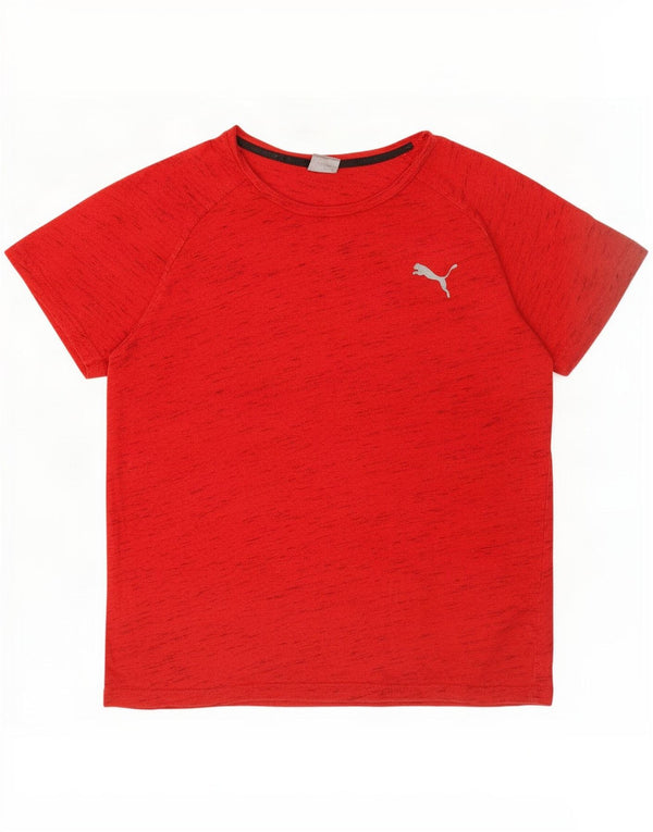 Puma T-Shirt Top XL Homme Rouge Moucheté Coton