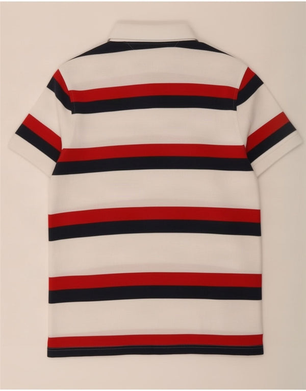 Tommy Hilfiger Mens Polo Shirt Small White Striped