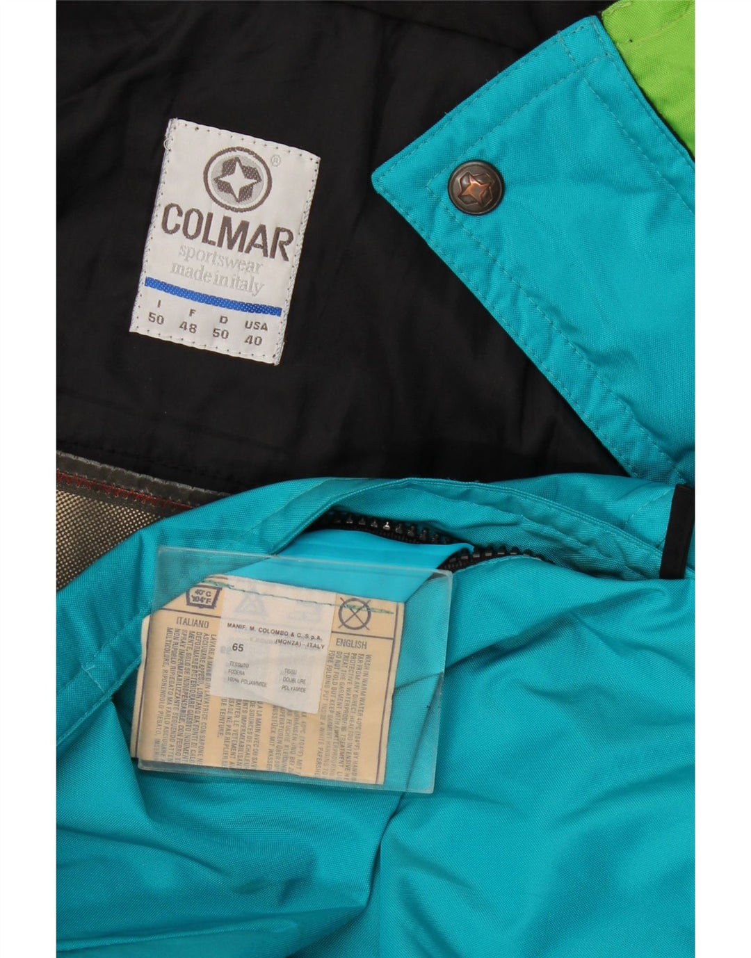 Colmar Combinaison de Ski Coupe Ample IT 50 Bleu Moyen Colourblock Polyamide Homme