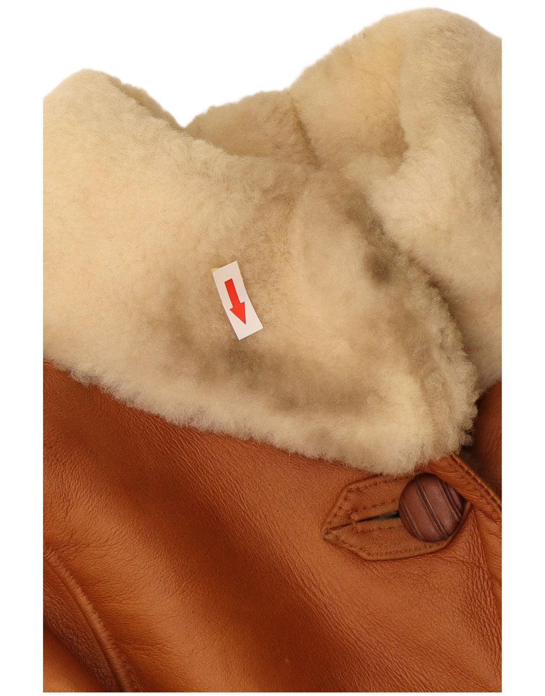 veste en peau de mouton surdimensionnée vintage pour femmes IT 44 Brun moyen