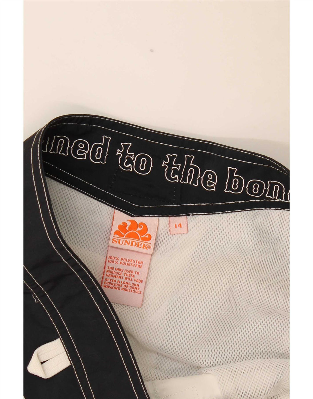 Sundek Short de Bain Graphique Garçon 13-14 Ans Blanc Colorblock Polyester