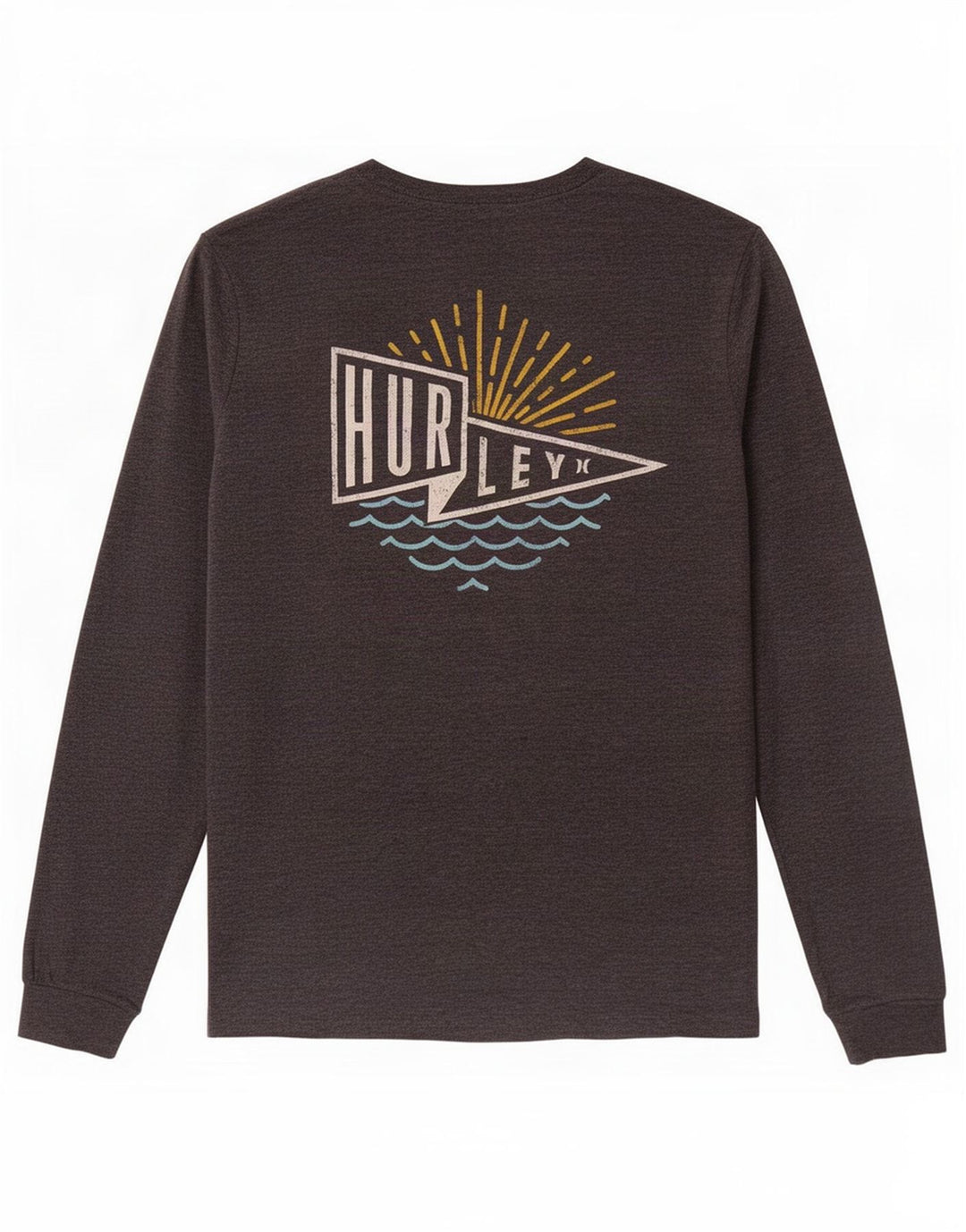 Hurley Haut graphique à manches longues pour homme en coton gris petit