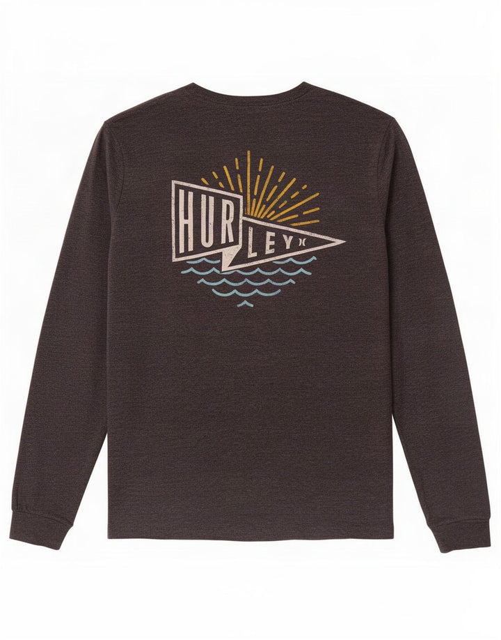 Hurley Haut graphique à manches longues pour homme en coton gris petit