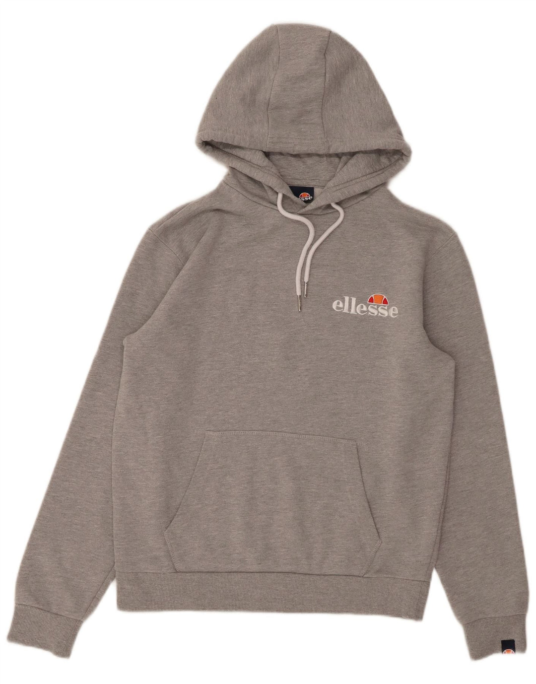 ELLESSE Pull à capuche surdimensionné pour femme UK 10 Petit coton gris