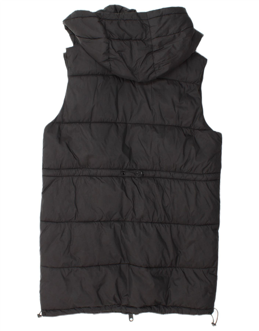 Zara Gilet rembourré à capuche pour femme UK 44 Medium Noir Polyester