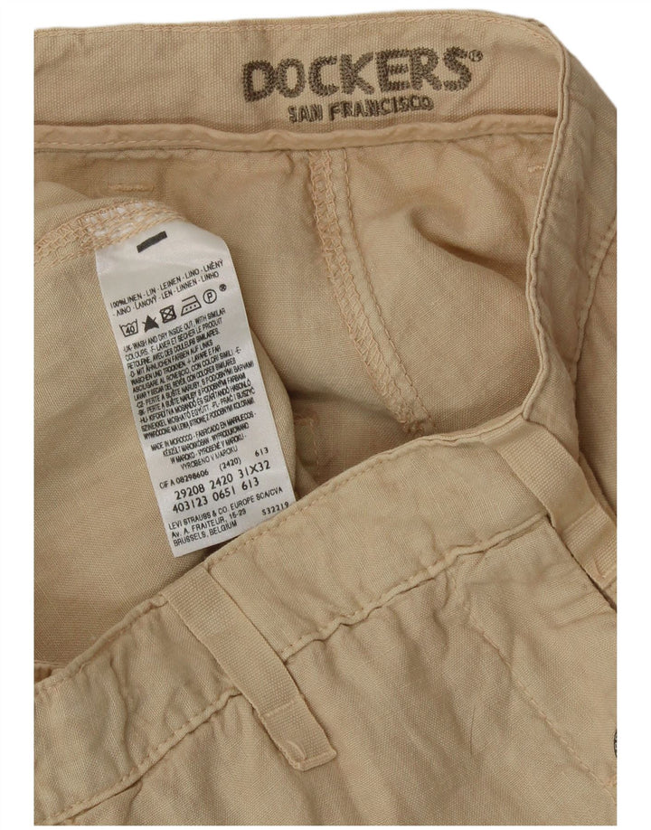 DOCKERS Pantalon Chino Droit Homme W31 L32 Beige Coton