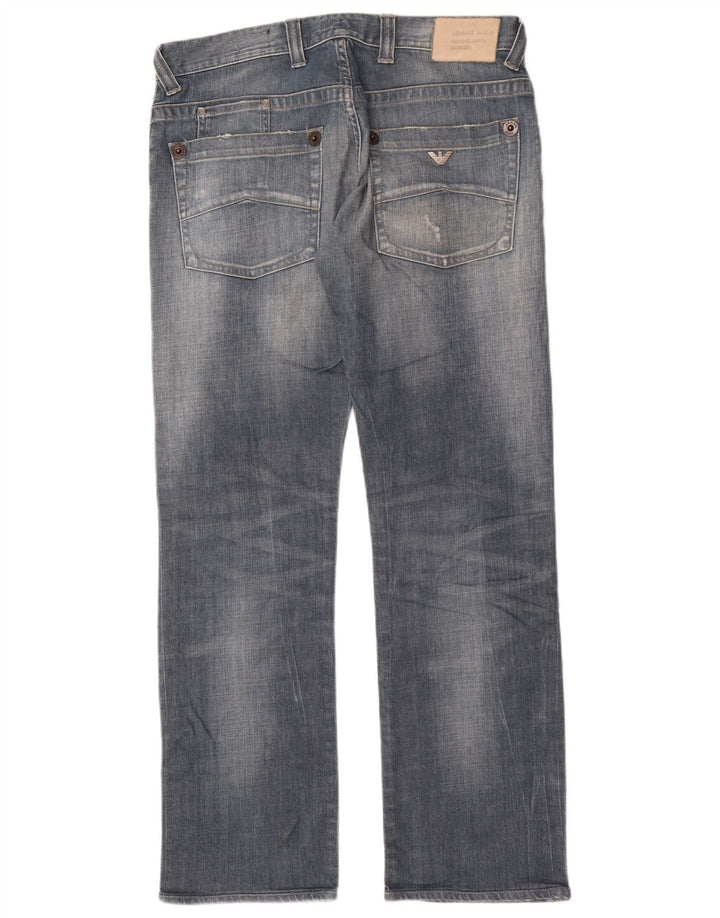 Armani Jeans Slim en détresse pour hommes W33 L32 coton bleu
