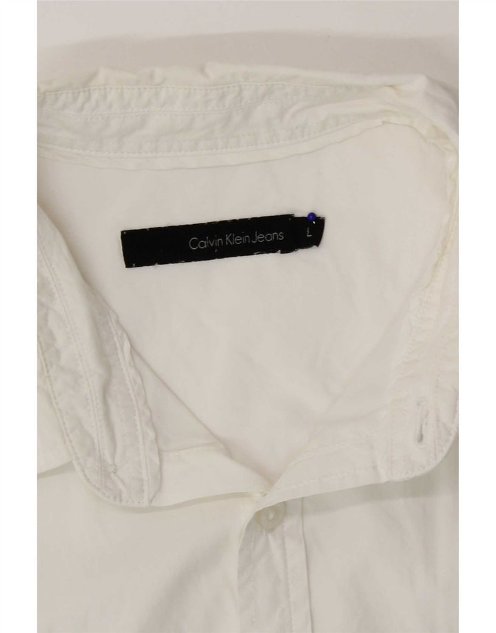 Calvin Klein Jeans Chemise à manches courtes pour homme Grand Blanc