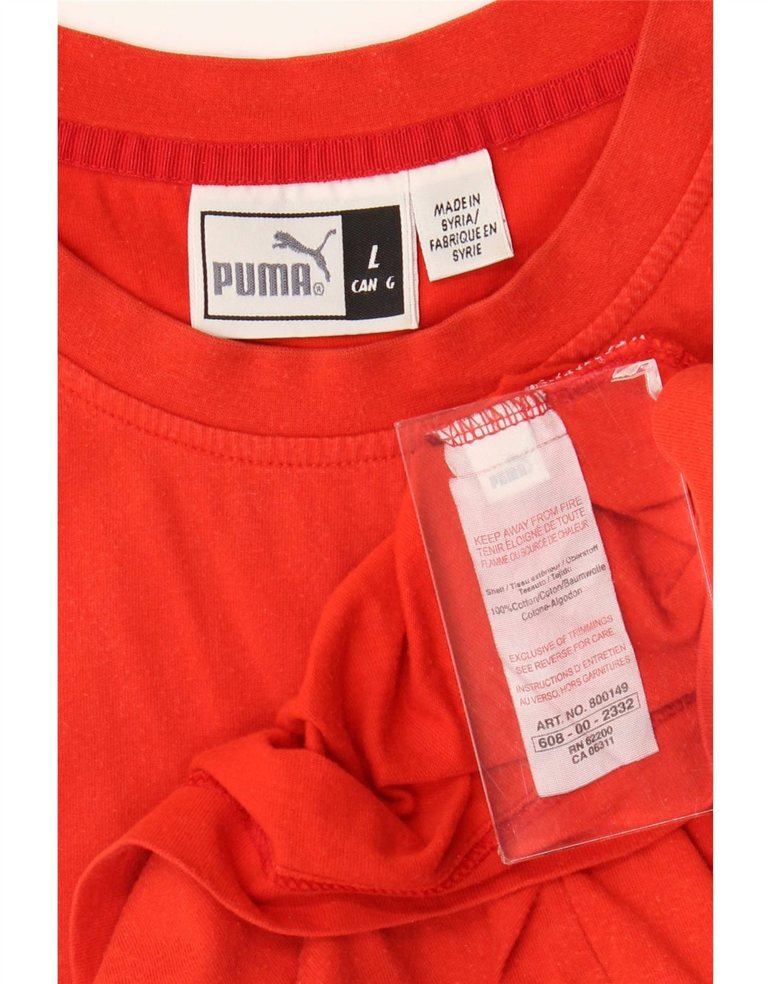 Puma Débardeur Graphic Homme Rouge Large Coton