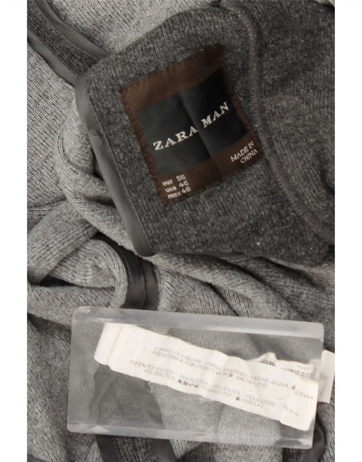 Zara Veste Blazer 2 Boutons Homme EU 56 XL Gris Polyester