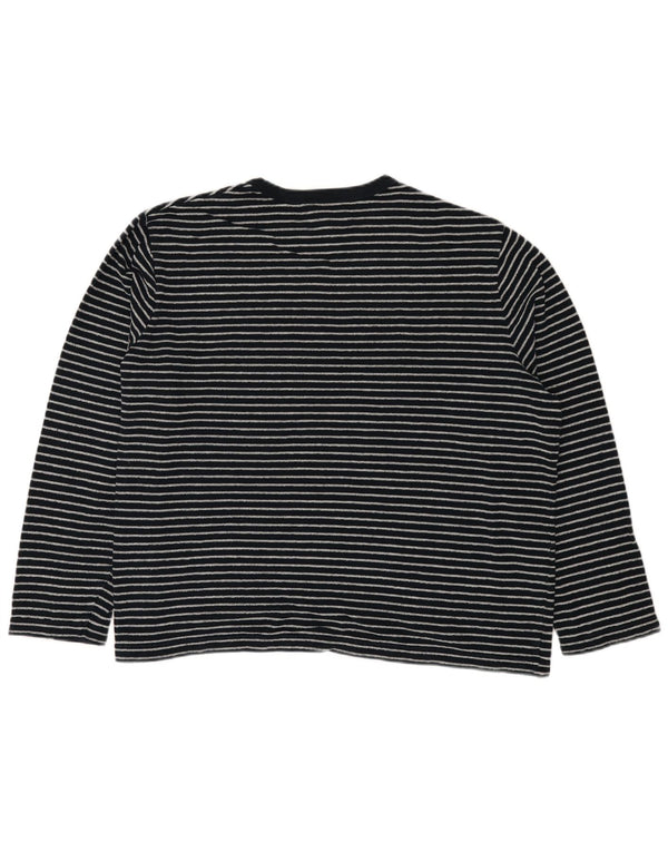 Marks & Spencer Haut à manches longues pour femme UK 20 2XL Bleu marine à fines rayures