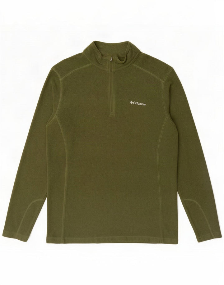 Columbia Pull polaire à col zippé pour homme en polyester vert moyen
