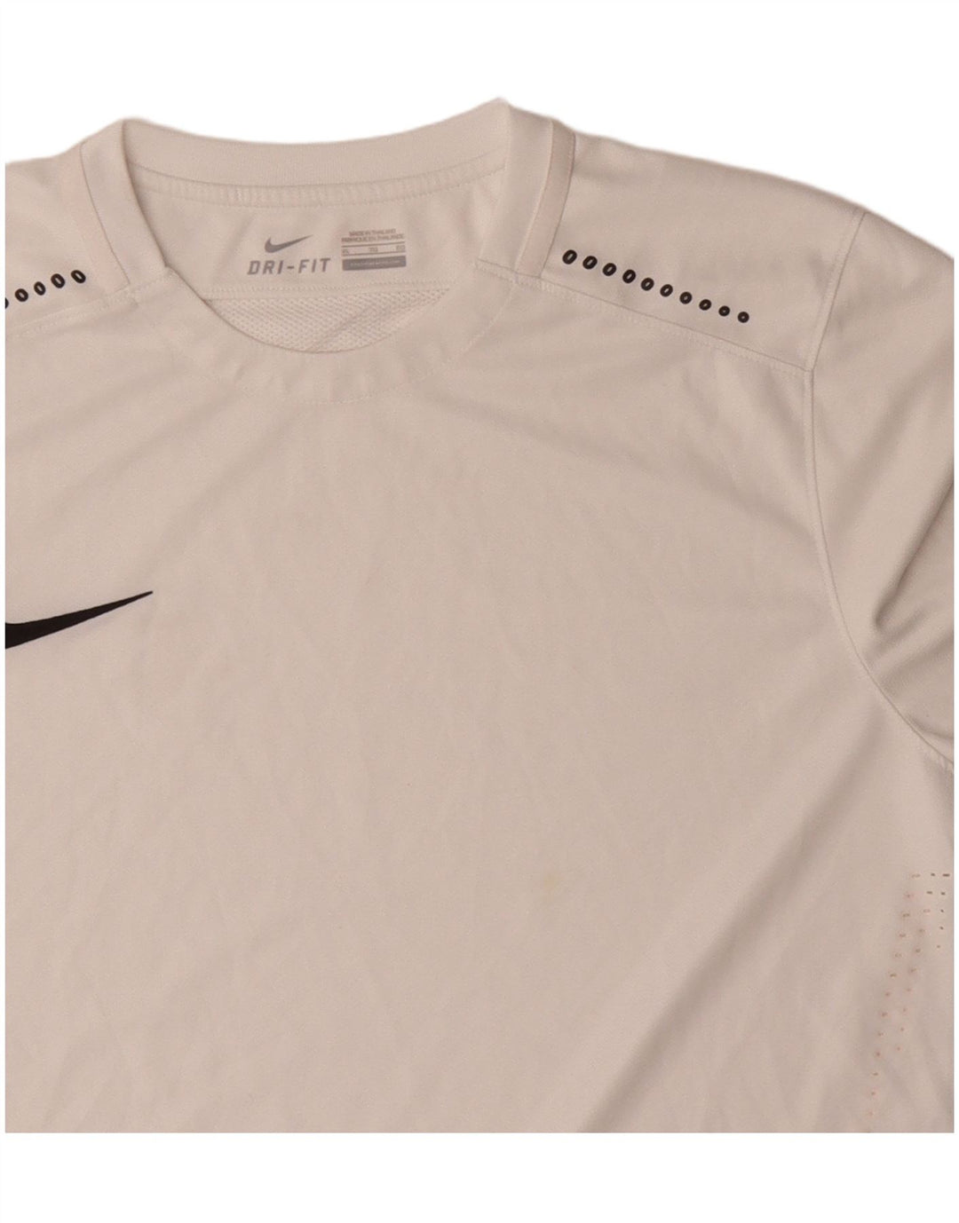 NIKE T-shirt Dri Fit pour hommes XL Blanc Colorblock Polyester