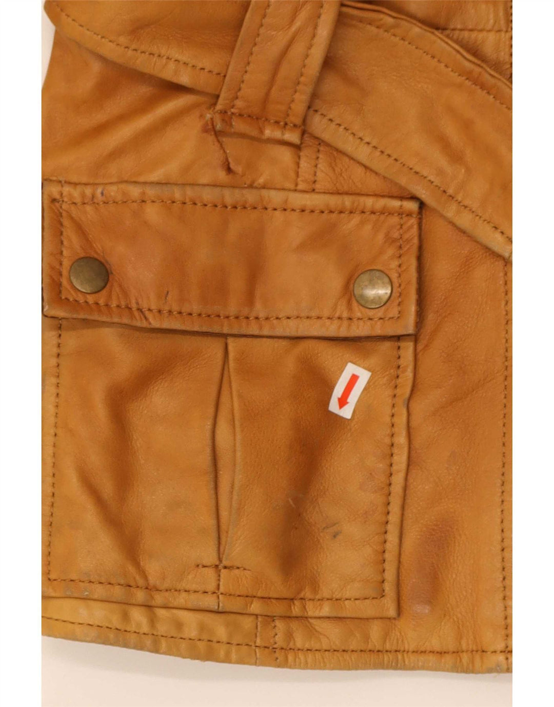 Zara Veste en cuir pour femme UK 18 XL Beige