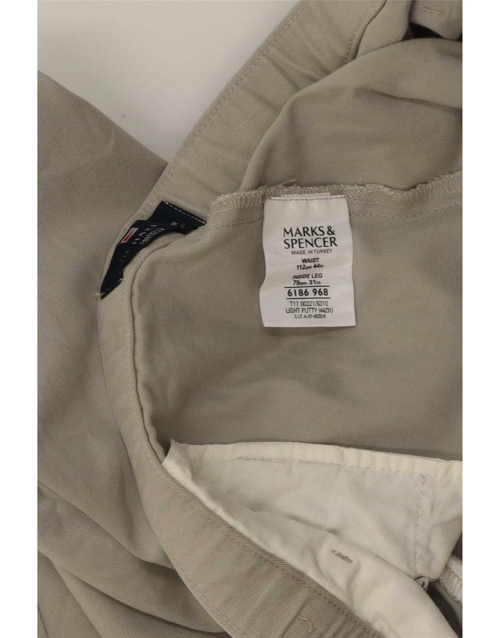 Marks & Spencer Pantalon Chino Pegged Blue Harbour Homme W44 L31 Kaki