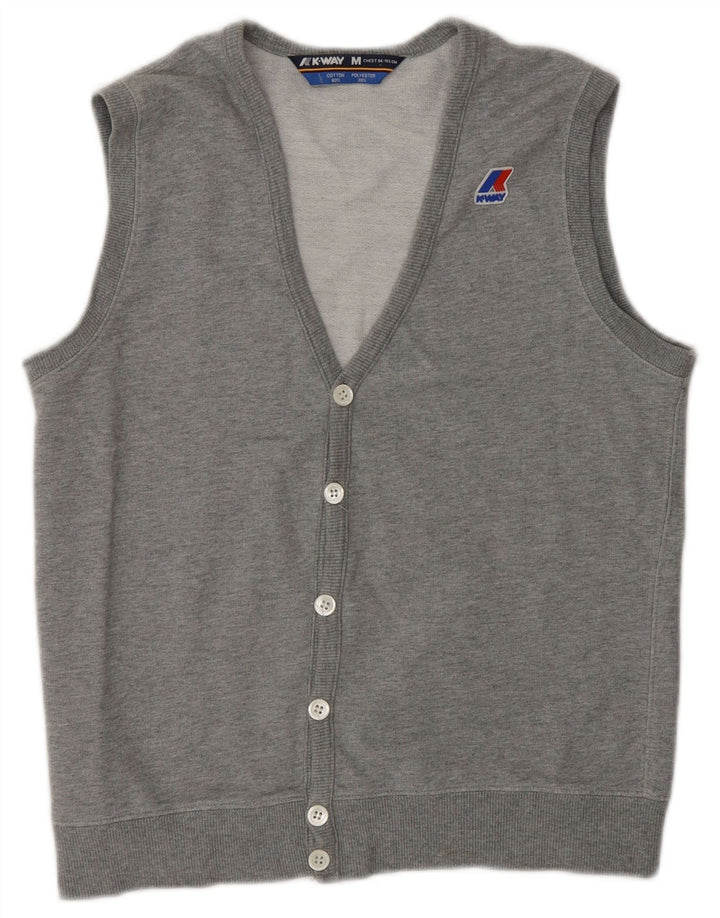 K-Way Veste de survêtement sans manches pour garçon 12-13 ans Gris moyen en coton
