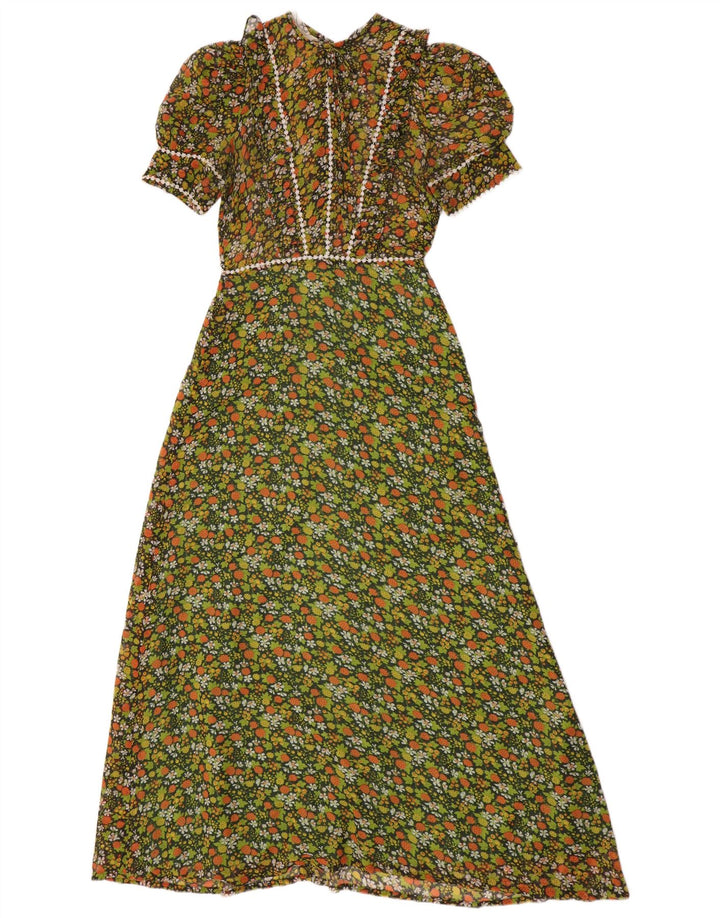 Radley Robe Maxi Femme EU 38 Vert Moyen Floral