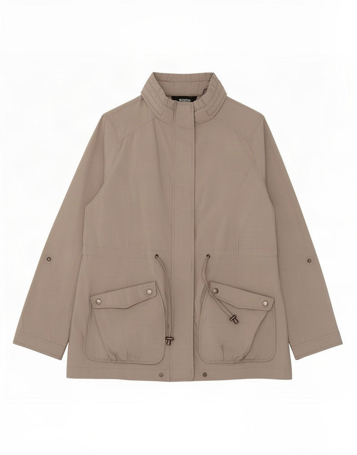 M&Co Veste Parka à capuche pour femme UK 12 Gris moyen Polyester